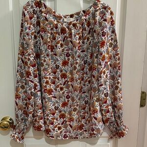 LOFT Outlet Multicolor Floral Blouse